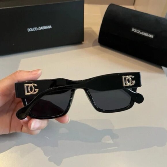 Dolce & Gabbana Black and Gold Sunglasses main image 4